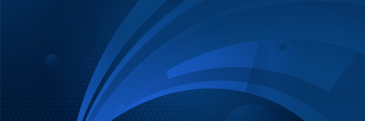 Modern abstract gradient dark navy blue banner. Minimal geometric dark blue light banner background abstract design. Vector abstract graphic design banner pattern background template.