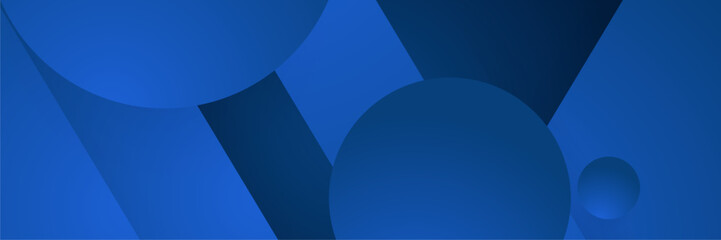 Modern abstract gradient dark navy blue banner. Minimal geometric dark blue light banner background abstract design. Vector abstract graphic design banner pattern background template.