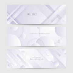 White abstract banner. Minimal vector white design. Vector illustration. Vector abstract graphic design banner pattern background template.