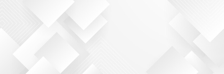 White abstract banner. Minimal vector white design. Vector illustration. Vector abstract graphic design banner pattern background template.