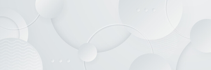 White abstract banner. Minimal vector white design. Vector illustration. Vector abstract graphic design banner pattern background template.