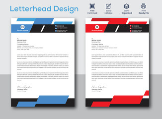 Abstract letterhead flyer corporate official minimal creative Modern Business Letterhead
design professional informative newsletter 
