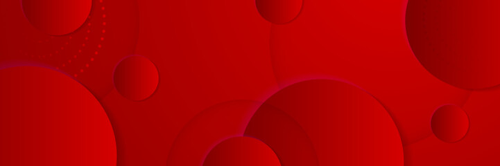 Futuristic technology digital abstract red colorful design banner. Abstract red banner background with particles and wave shapes. Vector abstract graphic design banner pattern background web template.