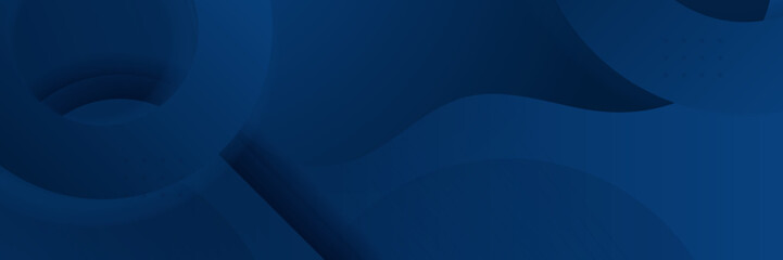 Modern dark blue banner geometric shapes corporate abstract technology background. Vector abstract graphic design banner pattern presentation background web template.