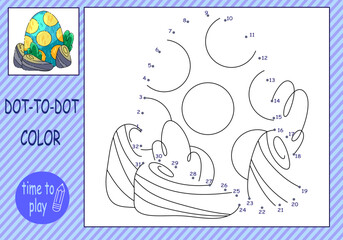 children's educational game. logical tasks. mathematics. coloring book. connect the dots. dinosaur