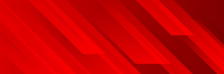 Abstract red banner background design template vector illustration with 3d overlap layer and geometric wave shapes. Polygonal abstract background, texture, advertisement layout and web page