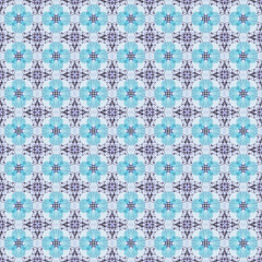A seamless repeatable pattern of blue flowers