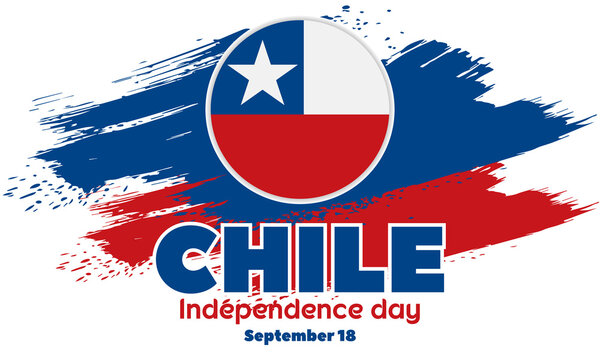 Chile Independence Day. Celebrate in September 18. Patriotic Poster, card, banner, template, background. 