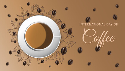 elegant design international day of coffee template
