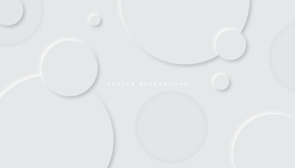Abstract modern circle with neumorphism white background