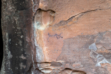 Cave paintings in the recreational area of Navazo, Albarracín (Spain)