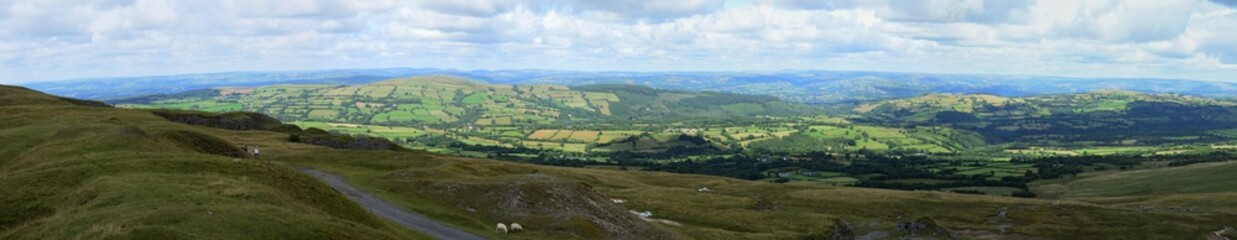 Panorama, Brecon Beacons National Park From the Black Mountain