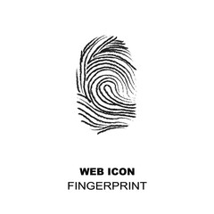 outline web icon of fingerprint