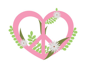 heart peace symbol