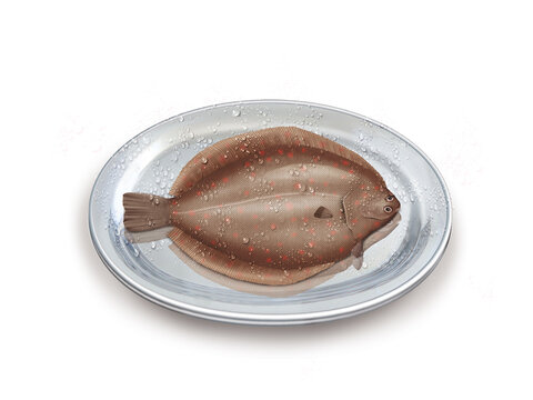 limande , poisson, plateau, p&ecirc;che, aliment, frais, fruits de mer, mer, animal, ailette, sain, queue, fond blanc, argent, attraper, repas, cuisiner, plat, viande, fra&icirc;cheur