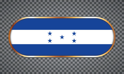 vector illustration of web button banner with country flag of Honduras