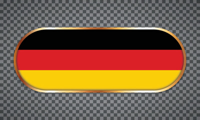 vector illustration of web button banner with country flag of Germany