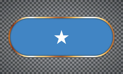 vector illustration of web button banner with country flag of Somalia