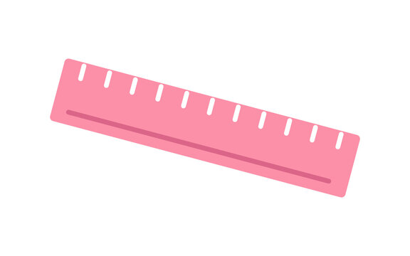 recommend clip art: Vector pink ruler. Cute school ruler - measurement scale tool. Back to school.