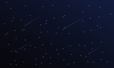 Vector illustration Starry night sky as a background. Dark interstellar space.