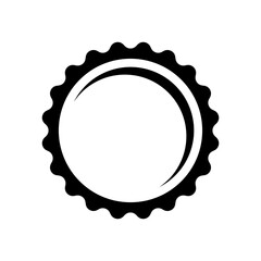 Beer bottle cap icon. symbol illustration