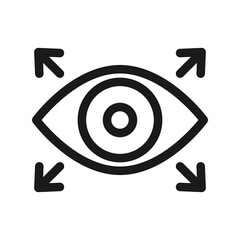 Expand view line icon. Full screen size symbol illustration