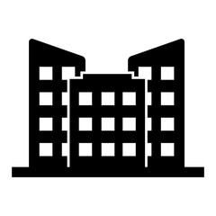 Office building icon. Apartment illustration