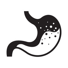 Human stomach icon. Human internal organ illustration