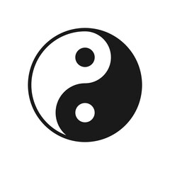 Balance yin-yang icon. Yang zen buddhism  symbol illustration