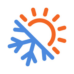 Thermal insulation icon. Temperature symbol illustration