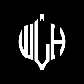 WLH letter logo. WLH best black background vector image. WLH Monogram logo design for entrepreneur and business.
