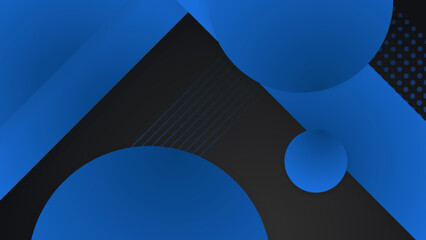 Blue abstract futuristic geometric poly technology background. Science and technology. Vector illustration