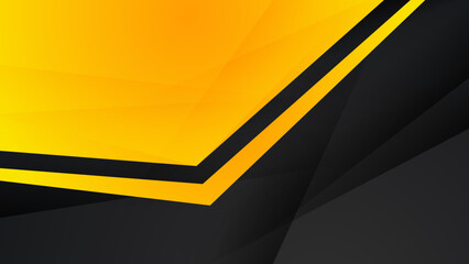 Abstract yellow orange and black background with geometric shapes. Designed for corporate design, cover brochure, book, banner web, advertising, poster, leaflet, flyer, social media, web, tech banner