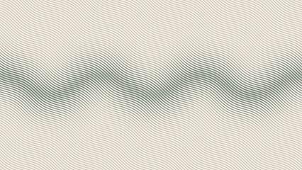 Wavy Ripple Lines Halftone Tilted Hatching Pattern Abstract Vector Waveform Pale Green Texture Isolate On Light Back. Half Tone Art Graphic Oblique Etching Strokes Aesthetical Neutral Wave Abstraction