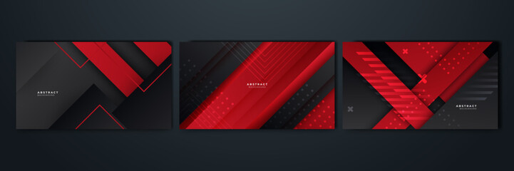 Modern black and red abstract background. Abstract background with modern contrast color for presentation design, flyer, social media, web, tech banner. Vector graphic design pattern web template.