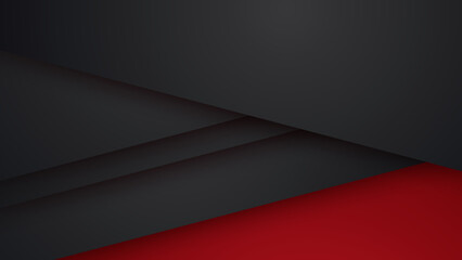 Modern black and red abstract background. Abstract background with modern contrast color for presentation design, flyer, social media, web, tech banner. Vector graphic design pattern web template.