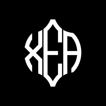 XEA letter logo. XEA best black background vector image. XEA Monogram logo design for entrepreneur and business.
