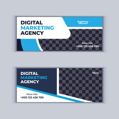Fototapeta premium Digital Marketing Agency Banner Design Set of Two Professional Corporate Business Banners Design Modern Cover Banner Layout Template
