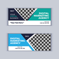 Digital Marketing Agency Banner Design Set of Two Professional Corporate Business Banners Design Modern Cover Banner Layout Template