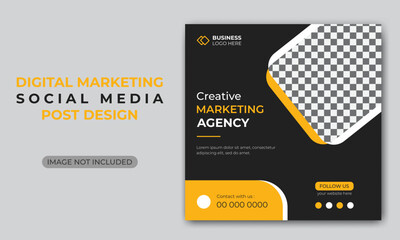 Corporate social media post or web banner design template