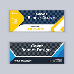 Digital Marketing Agency Banner Design Set of Two Professional Corporate Business Banners Design Modern Cover Banner Layout Template
