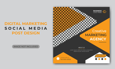 Digital marketing web banner and social media post template