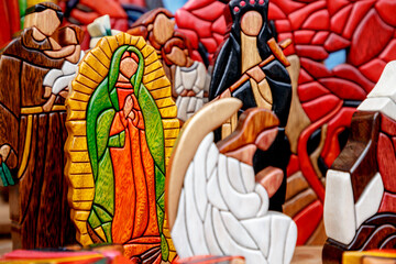 IMAGEN VIRGEN DE GUADALUPE EN MADERA 