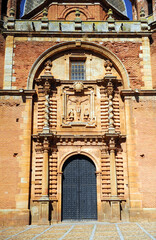 Main facade of the Church of Christ in San Carlos del Valle, Ciudad Real province, Castilla la...