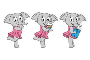 cute elephant animal cartoon graphic