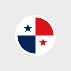 Flag of Panama. Panamanian red and blue flag with stars. State symbol of the Republic of Panama.