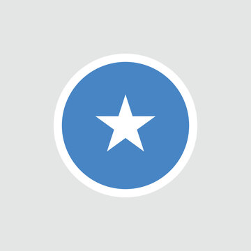 Flag of Somalia. Somali blue flag with a star. State symbol of the Somali Republic.