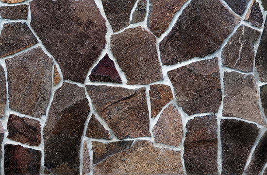 background of stone wall in brown tones