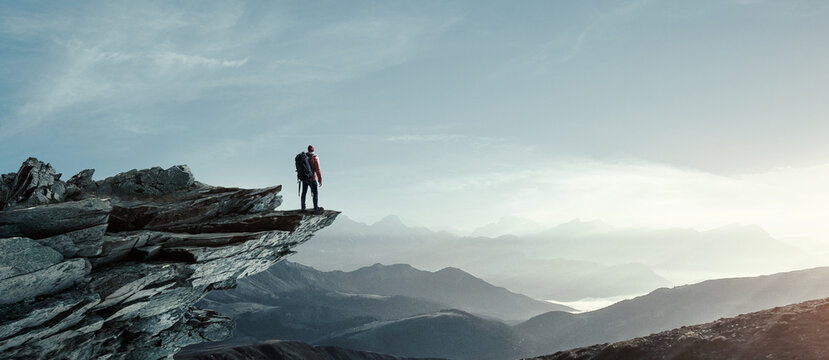 Rucksackreisender Wanderer Erfolg