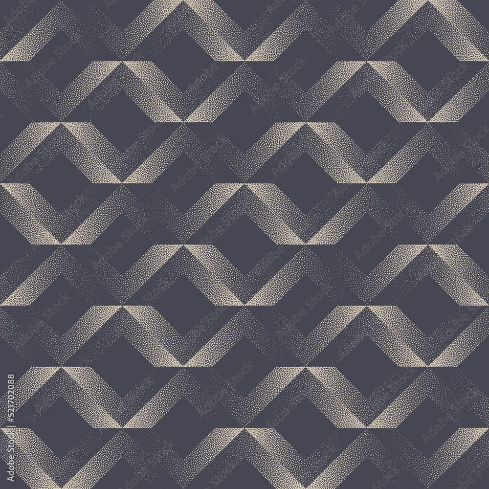 Poster brutal geometric structure stipple seamless pattern vector abstract background. carpet print retro t